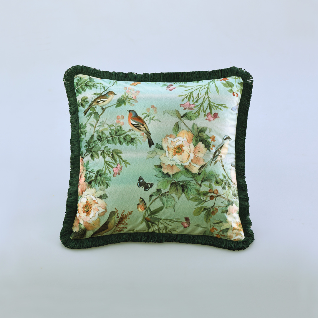 MM Linen - Chinoiserie Cushion image 0